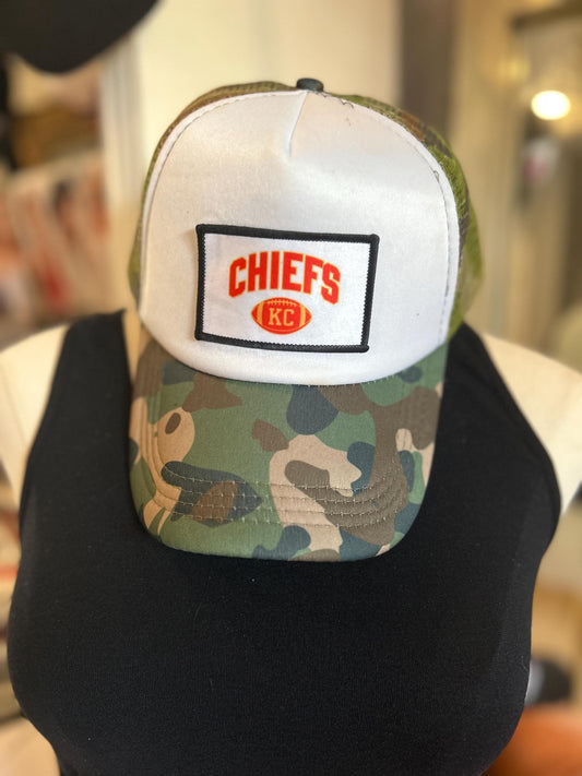 Camo Chiefs Trucker Fan Hat